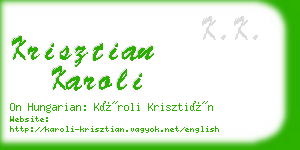 krisztian karoli business card